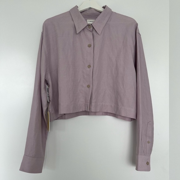 COPY - Cropped Lavender Aritzia Shirt - Picture 1 of 4